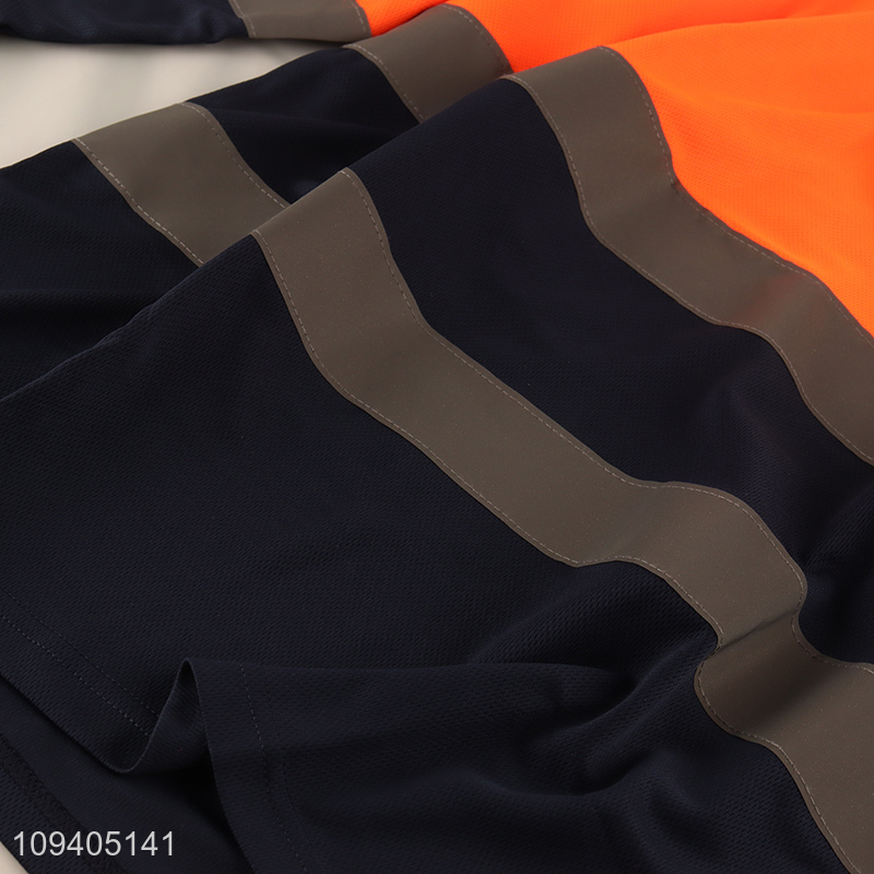 Factory price reflective long sleeve polo shirt