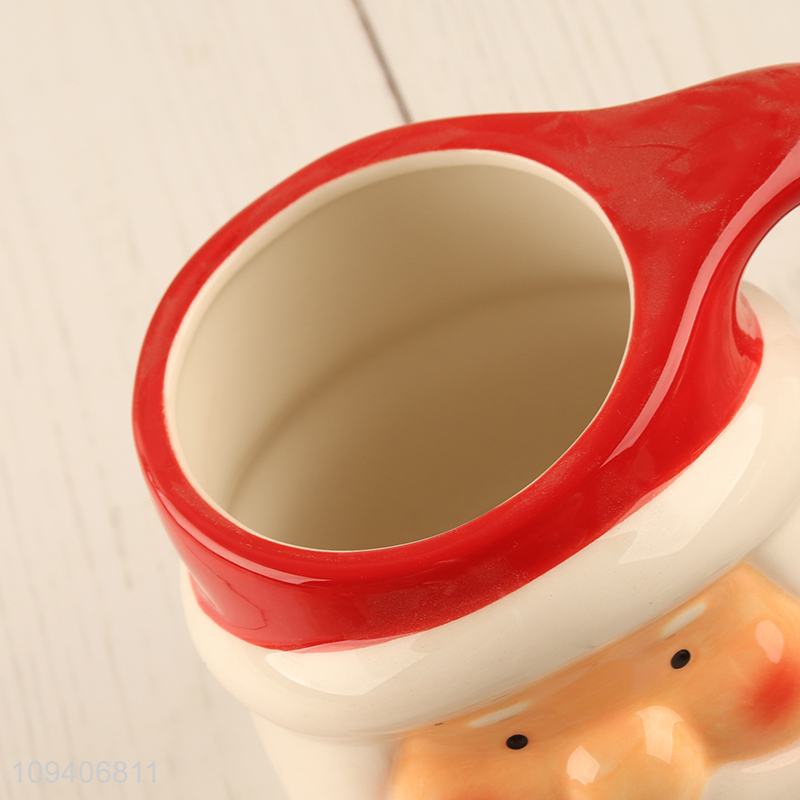China supplier Santa Claus ceramic cup water cup