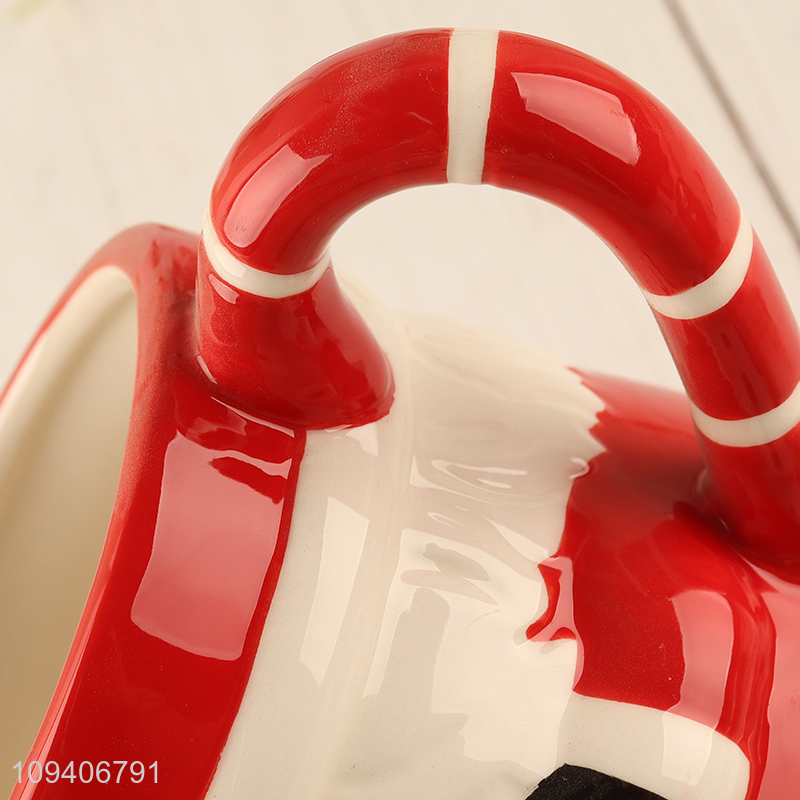 China wholesale Santa Claus ceramic water cup with handle