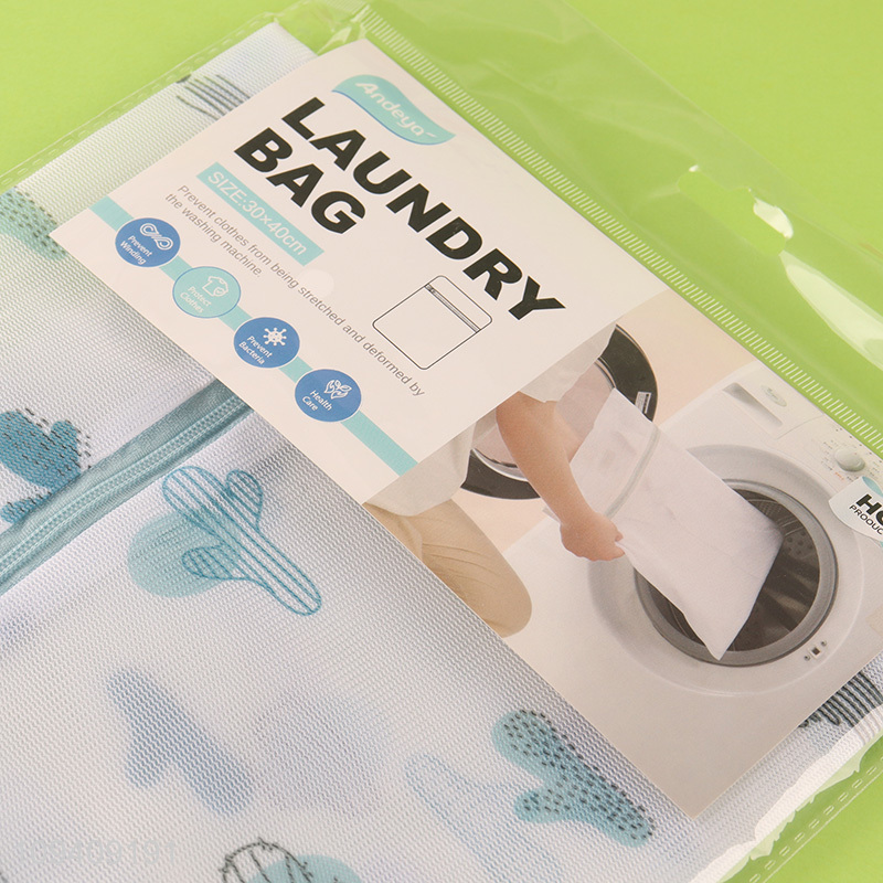 Good selling mesh printed laundry bag for household