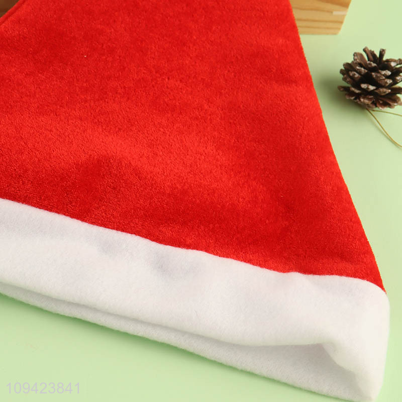 Low price adult christmas party polyester christmas hat