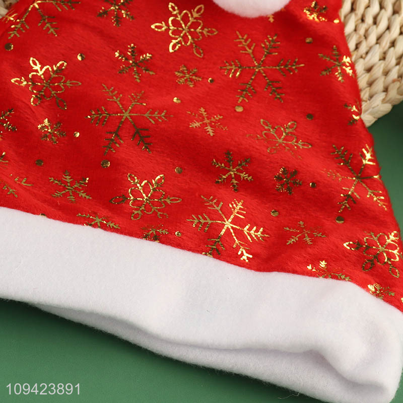 China factory soft polyester santa hat for adults