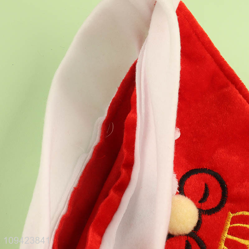 Low price adult christmas party polyester christmas hat