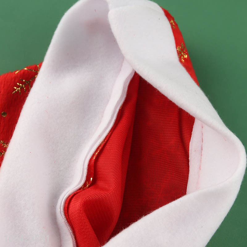 China factory soft polyester santa hat for adults