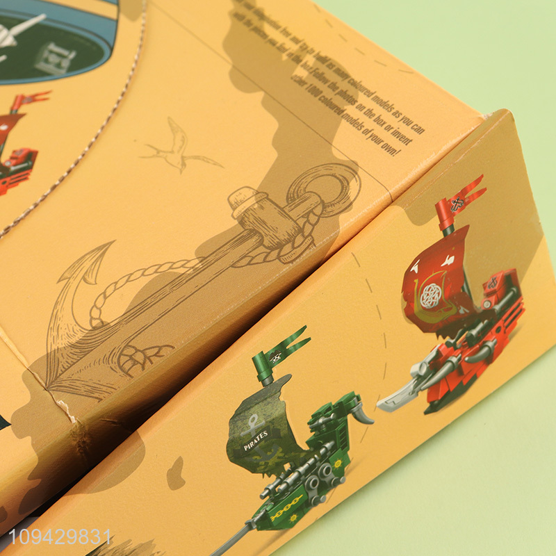 Custom Funny Pirate Ship Building Blocks Toy