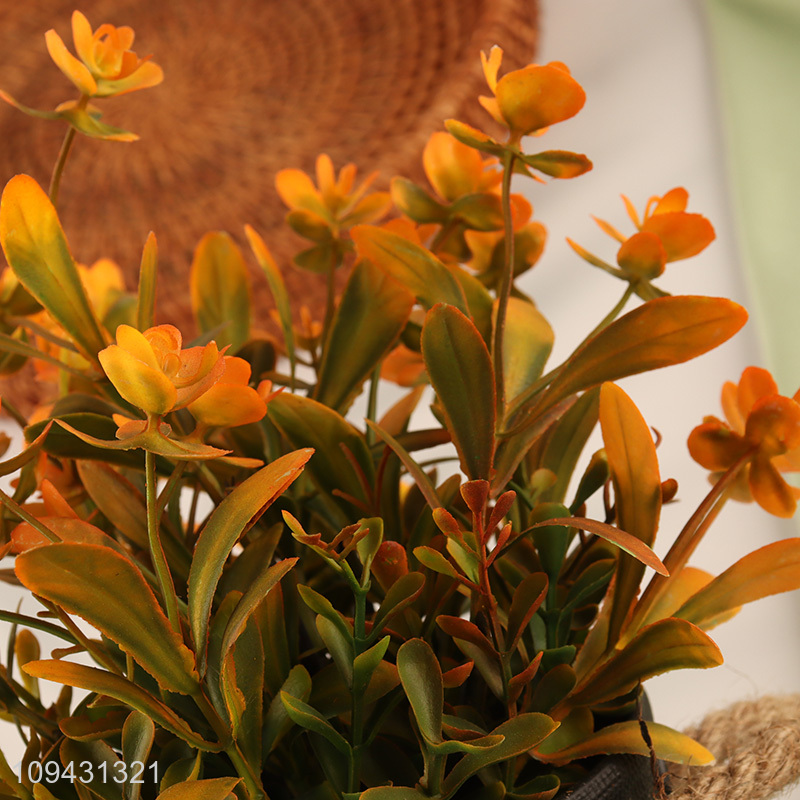 Fashion Artificial Potted Plant With Rope Handle