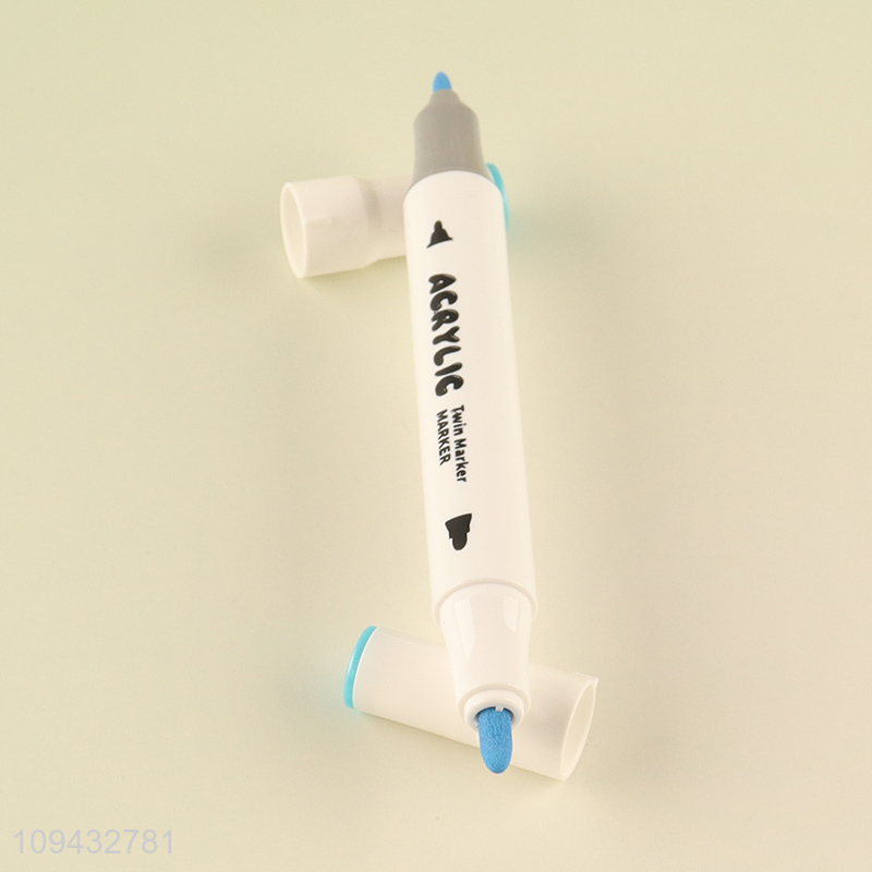 Low price dual tip acrylic marker pen set