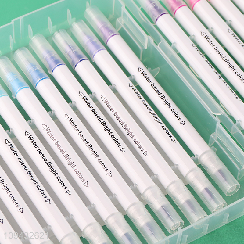 Best selling students dual soft tip marker pen