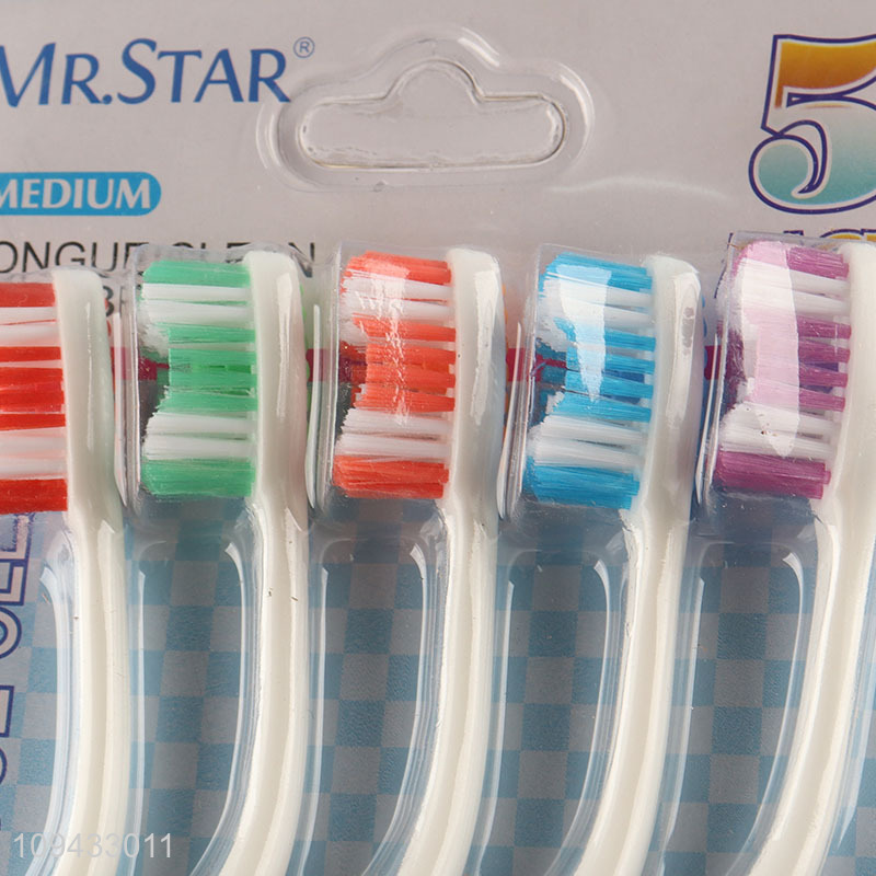 High Quality 5Pcs Toothbrush Multipack For Adults