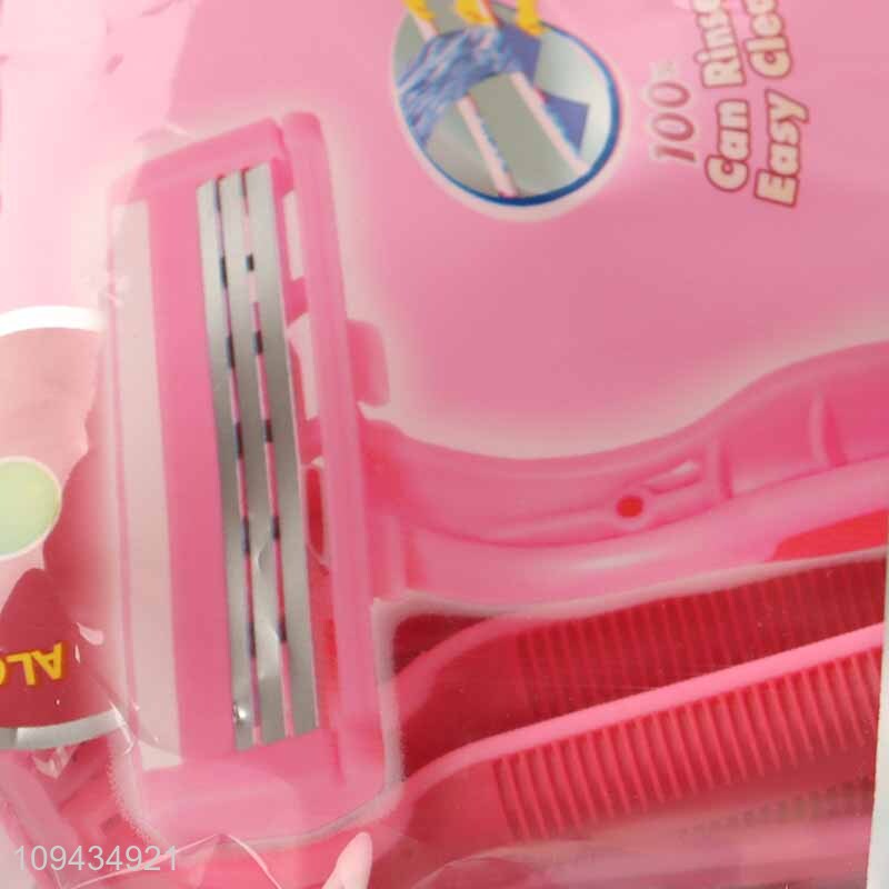 Good Quality Easy Rinse Triple Blade Razor For Women