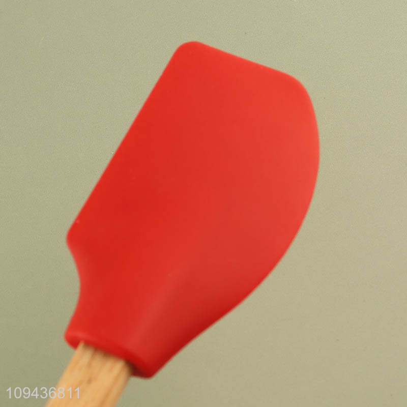 China factory wooden handle silicone butter spatula cheese spatula