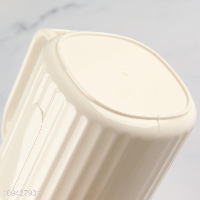 Vertical Ribbed Bathroom Tumbler Mouthwash Cup Plastic Cup