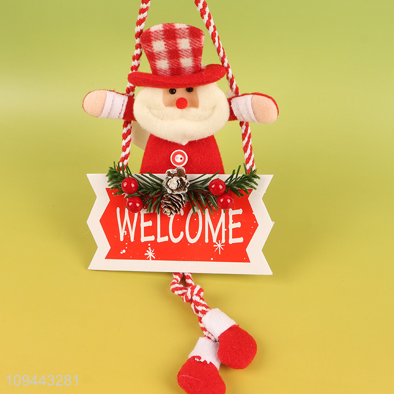 Factory supply welcome xmas hanging decor pendant