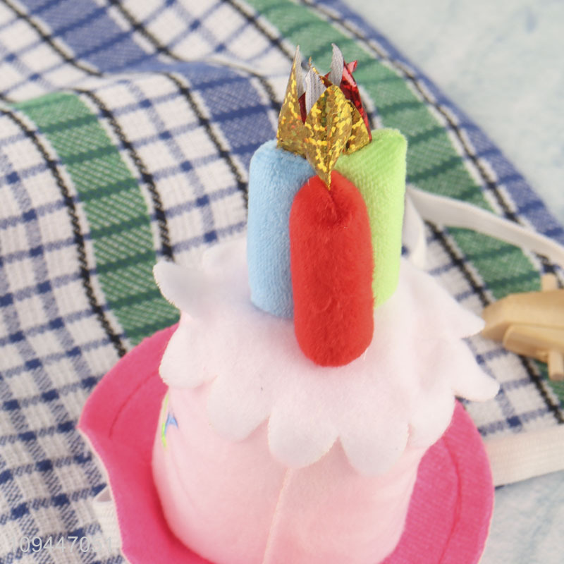 Best selling cute plush pet birthday hat wholesale