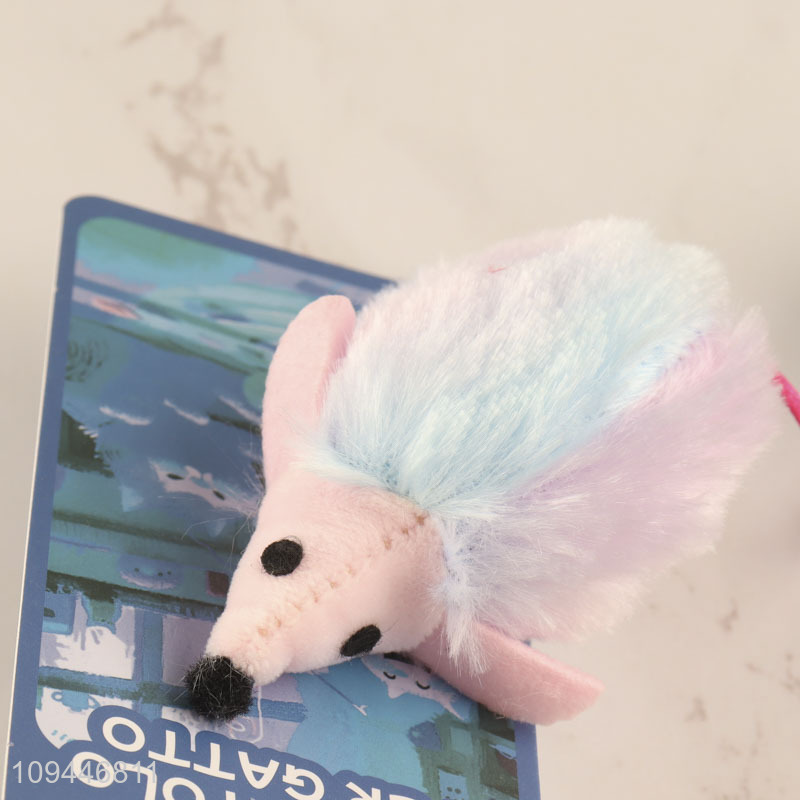 Low price soft plush mouse cat play toy