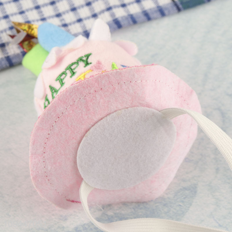 Best selling cute plush pet birthday hat wholesale