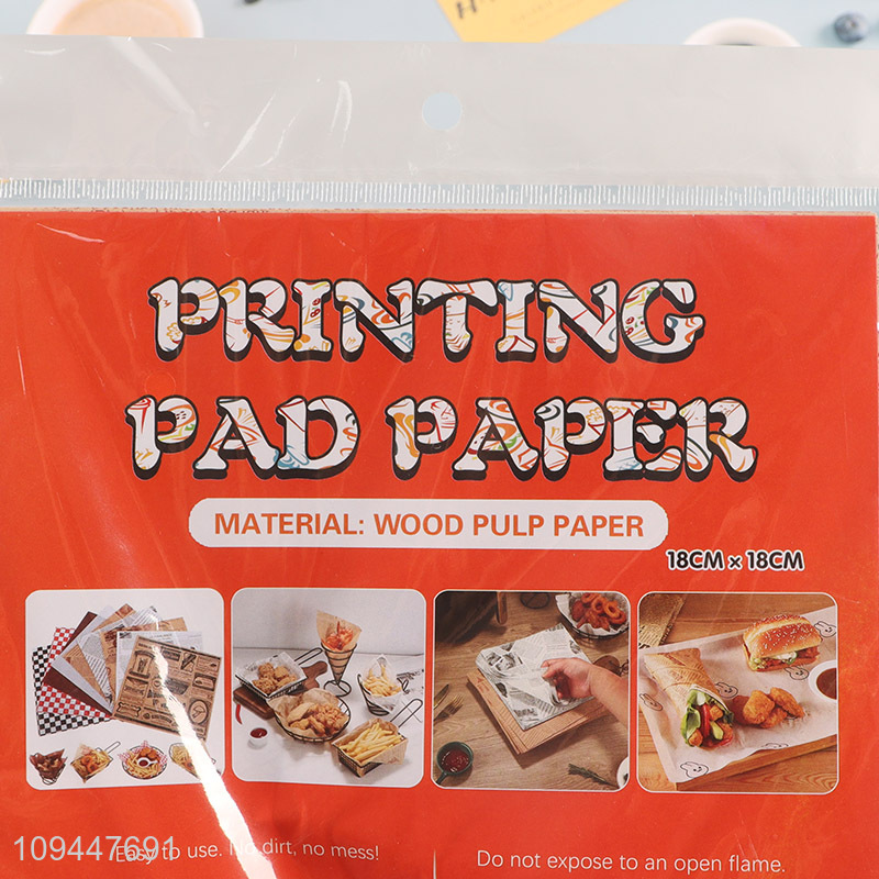 Top products 50pcs wood pulp paper food paper