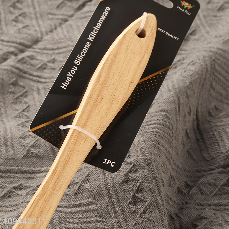 Popular products non-stick wooden handle slotted spatula