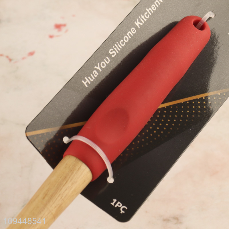 Wholesale silicone spaghetti spatula with wooden handle
