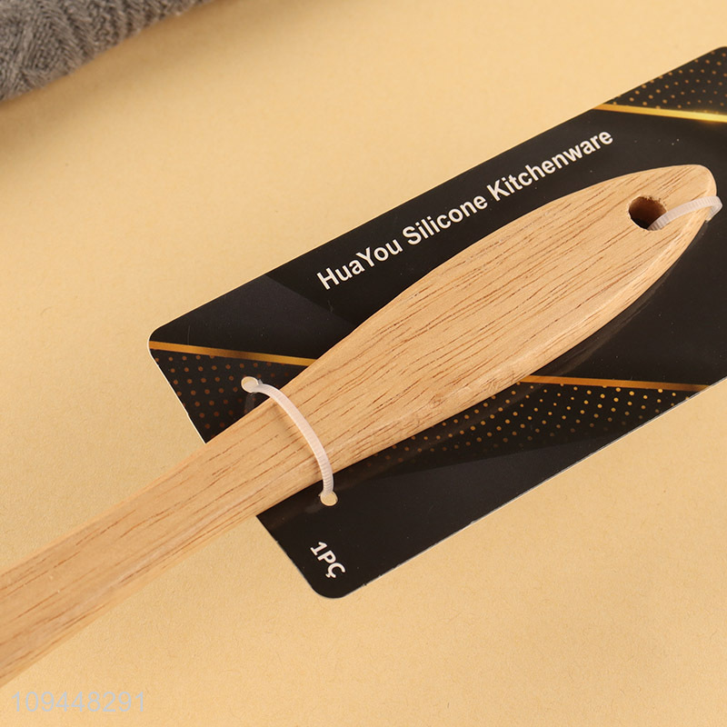 Factory direct sale wooden handle kitchen utensil spaghetti spatula