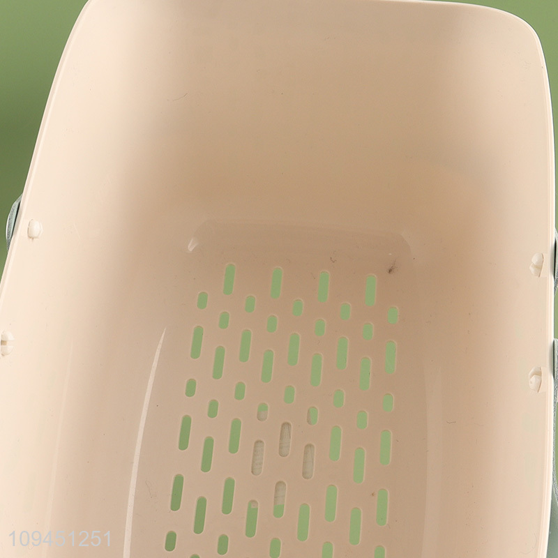 Hot sale household drain storage basket with handle