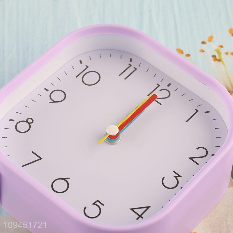 Factory direct sale square desktop decor quartz alarm clock