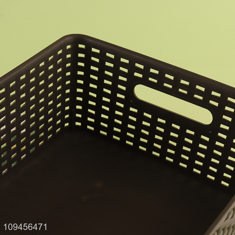 Top products black pp storage basket with handle
