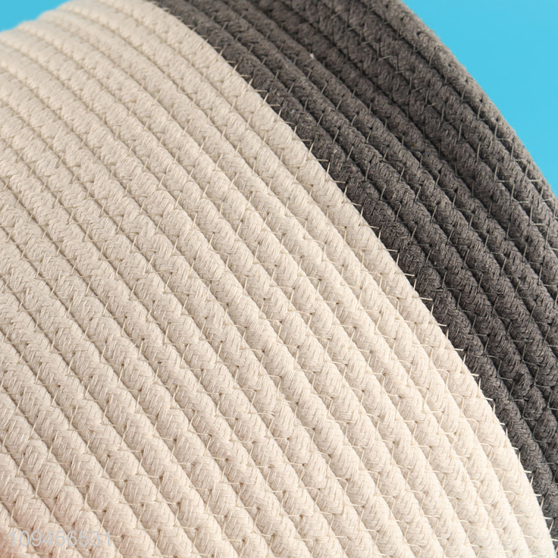 Latest products   household cotton rope woven storage basket