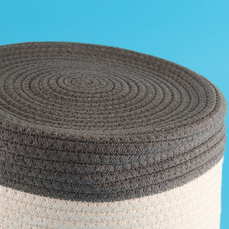 Latest products   household cotton rope woven storage basket