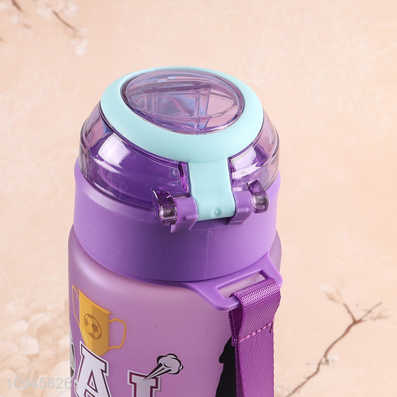 Top selling printed water bottle drinking bottle with straw
