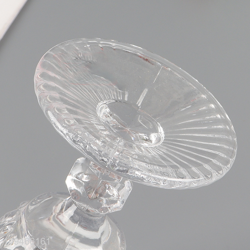 Good sale embossed glass wine glasses champagne glasses