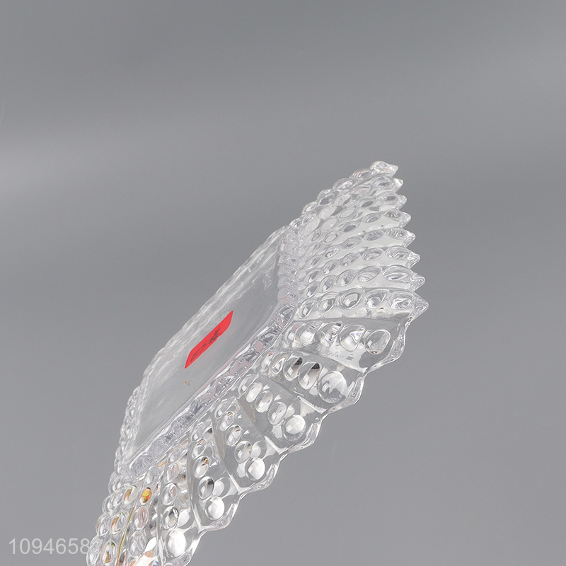 Online wholesale square clear glass plate for tableware