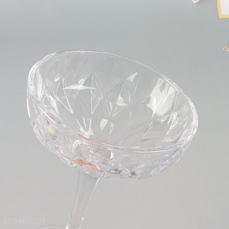 Low price clear champagne glasses goblet cup