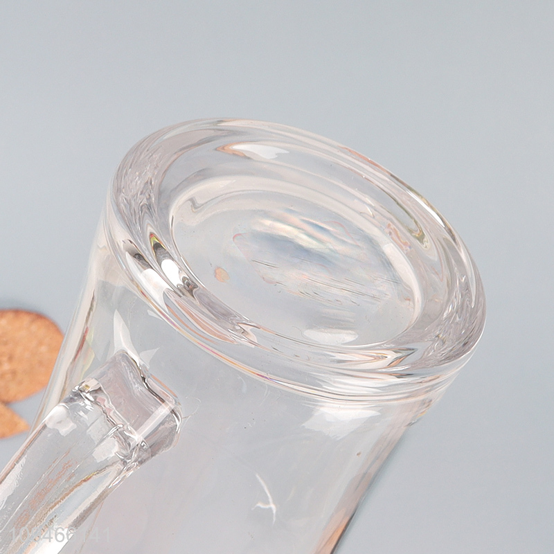 Good quality glass cup beer cup with handle