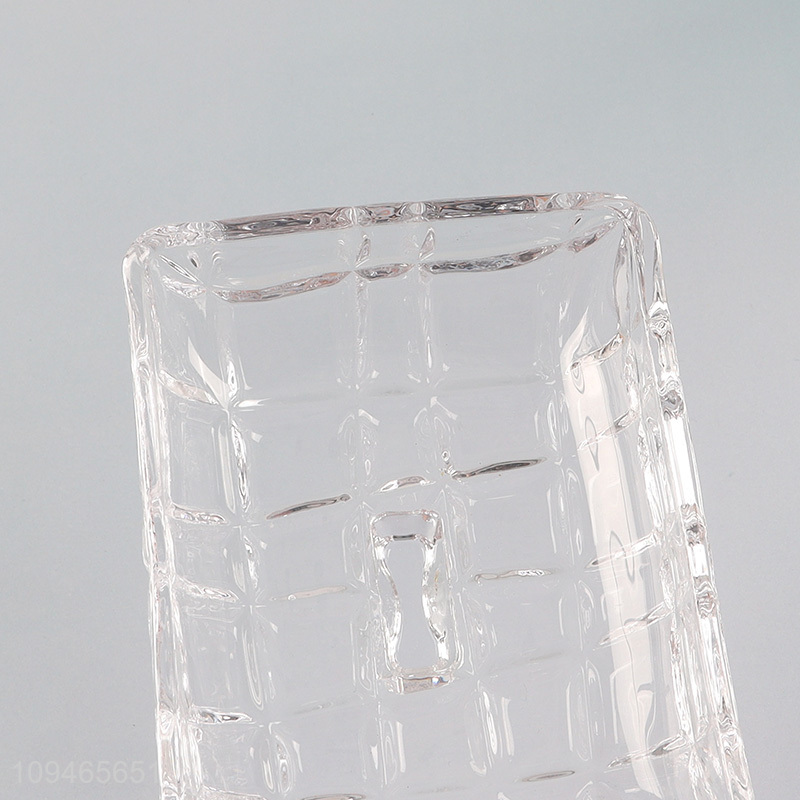 New arrival rectangle glass butter lid for sale
