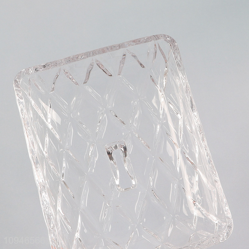 Low price clear glass butter lid for kitchen