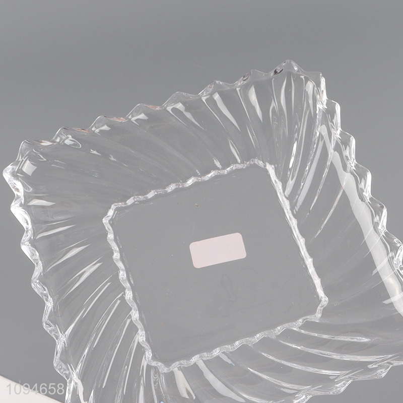 Factory supply square glass dinner plate for sale