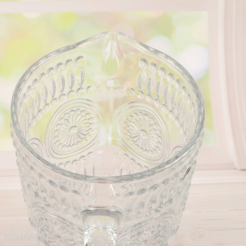 China wholesale glass water jug with handle