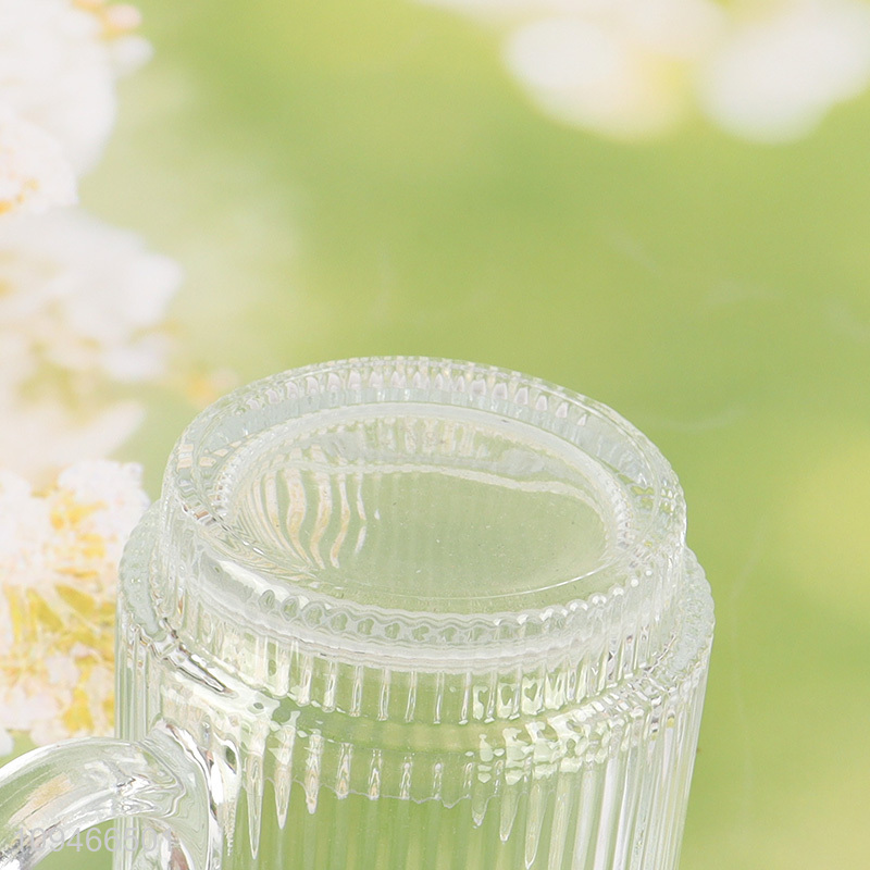 Good selling creative glass coffee cup with handle