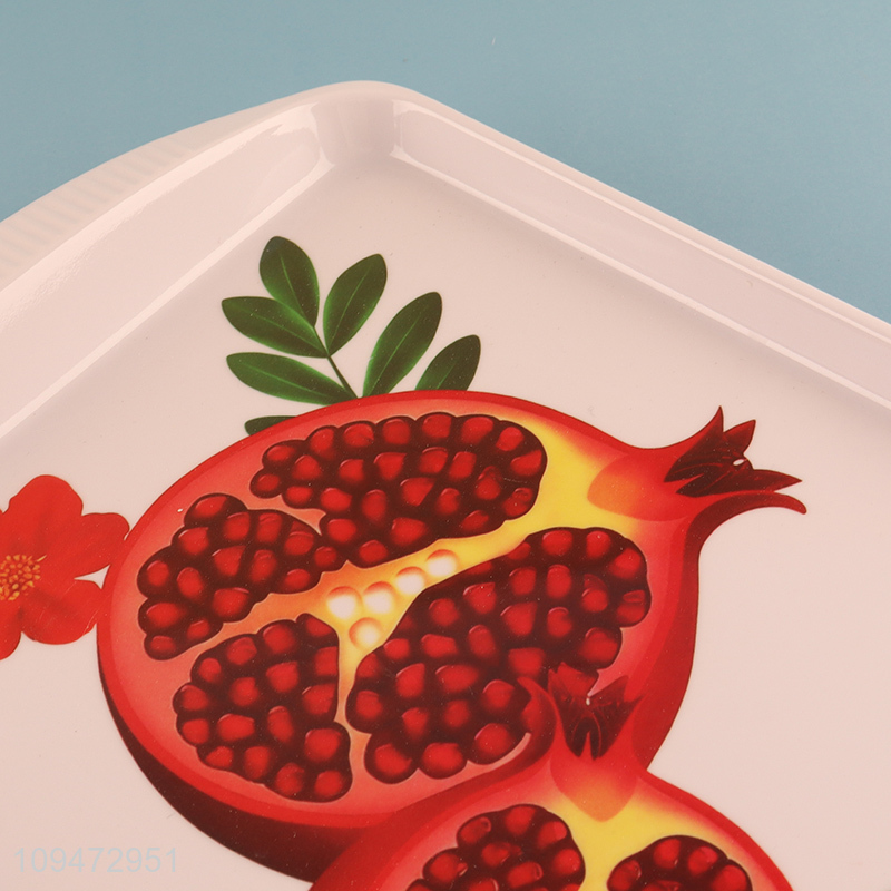 Factory price anti-slip melamine food tray storage tray