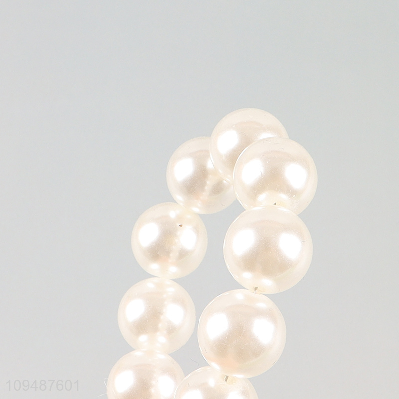 China products fashion pearl keychain key rings