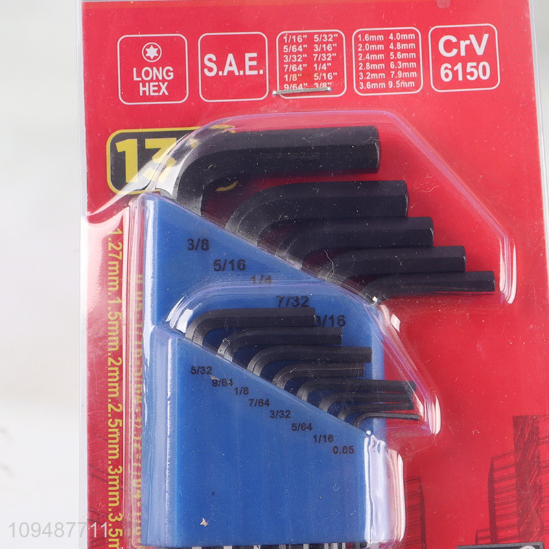Hot selling hardware tool crv steel hex key set