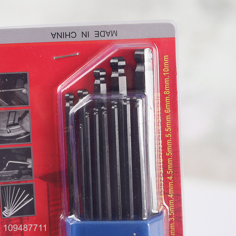 Hot selling hardware tool crv steel hex key set