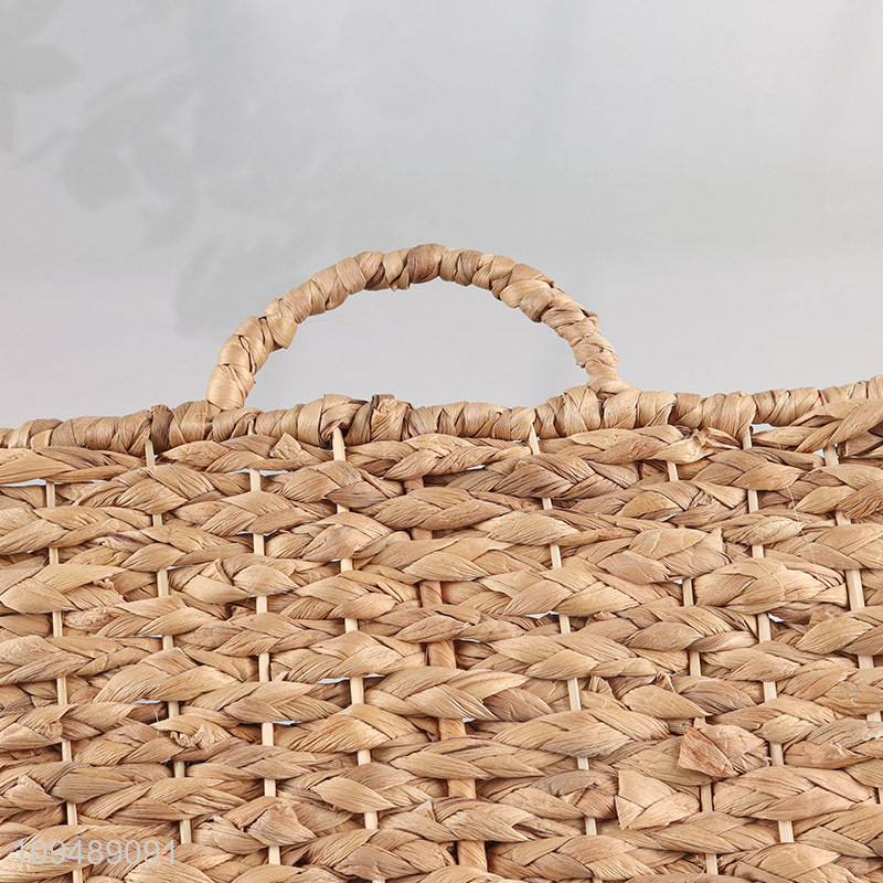 Low price rectangle water hyacinth storage basket