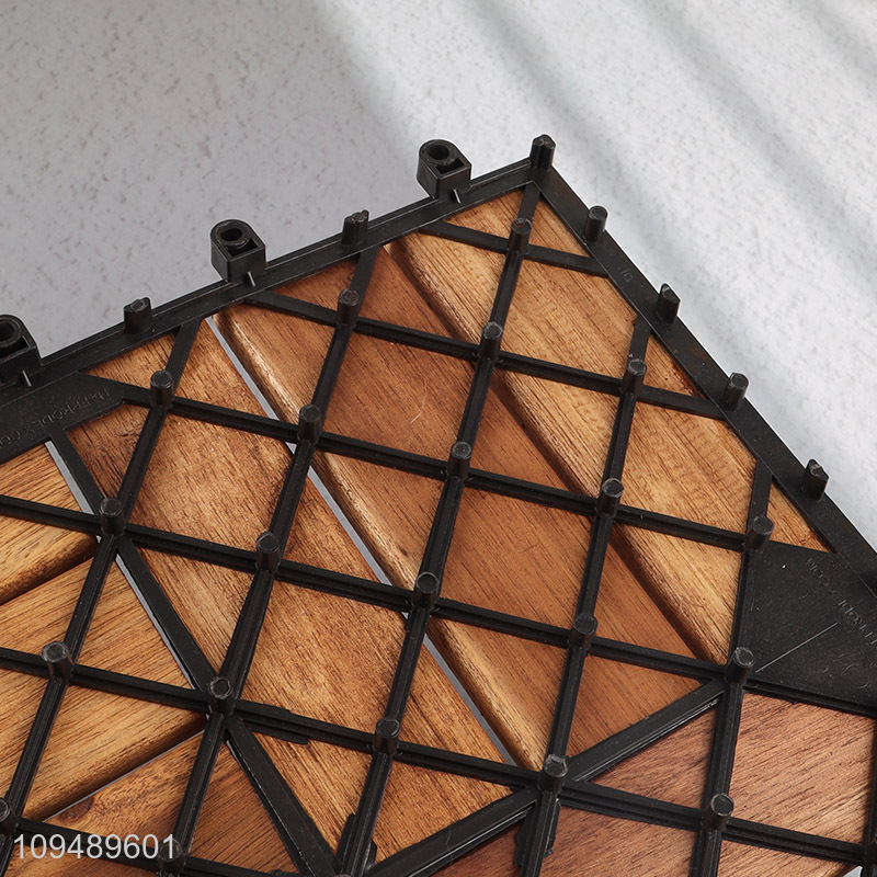 Good quality acacia wood interlocking deck tile