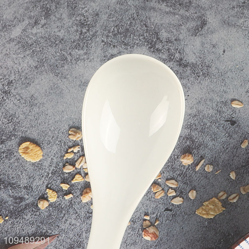 Hot products white ceramic cutlery spoon for sale