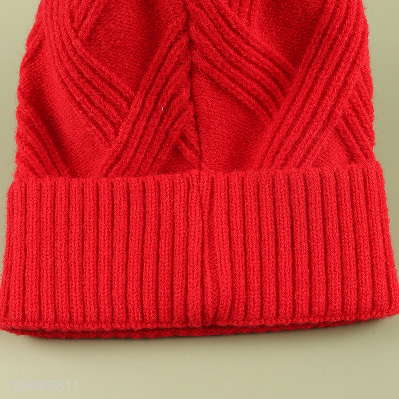 New arrival  red beanies hat knitted hat for winter