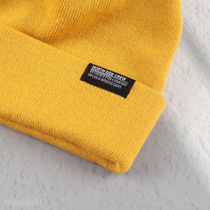 Hot items yellow fashion beanies hat winter hat