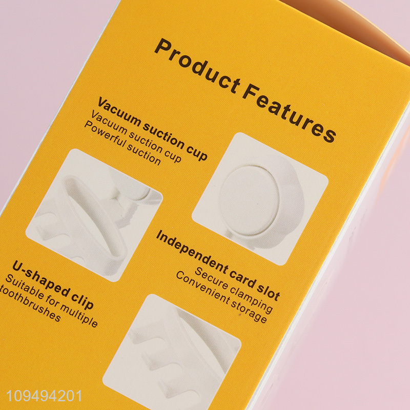 Good selling suction toothbrush toothpaste holder for bathroom