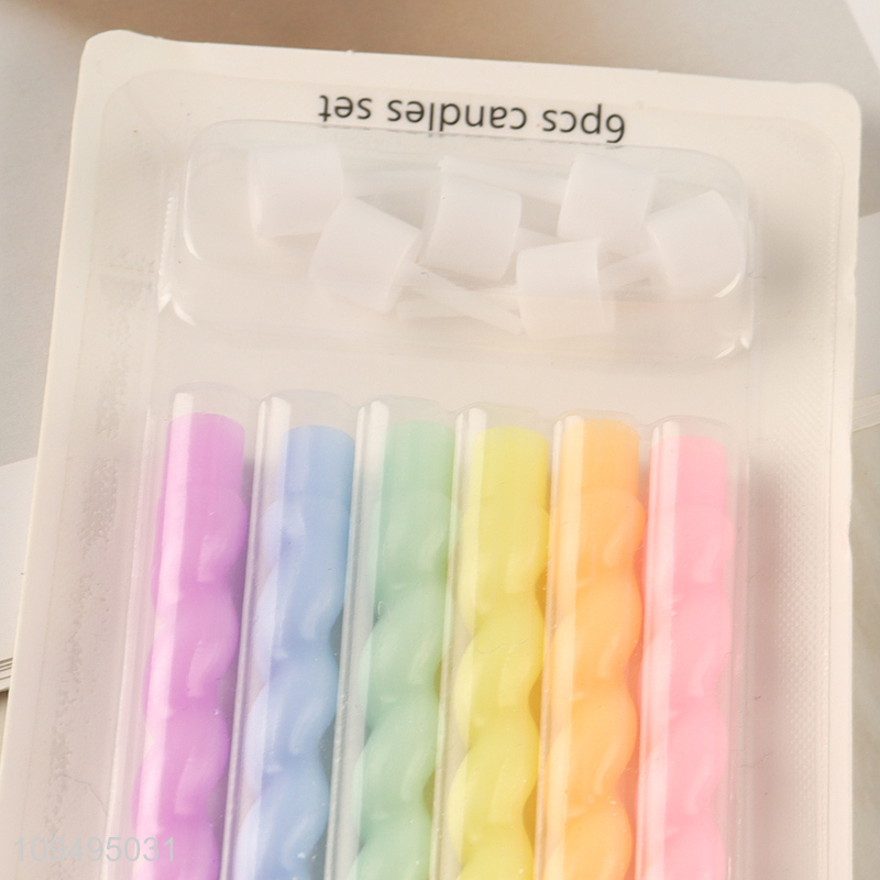 China factory 6pcs birthday cake candle set